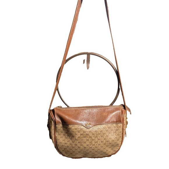 GUCCI Vintage Brown Monogram Crossbody Bag ๐ - Picture 9 of 11
